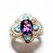 Amethyst ring, cocktail ring, purple ring, purple, purple jewelry, s6 - "Cinderella"