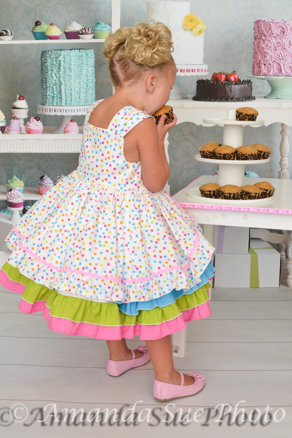 size 3T birthday party confection dress baby toddler girls