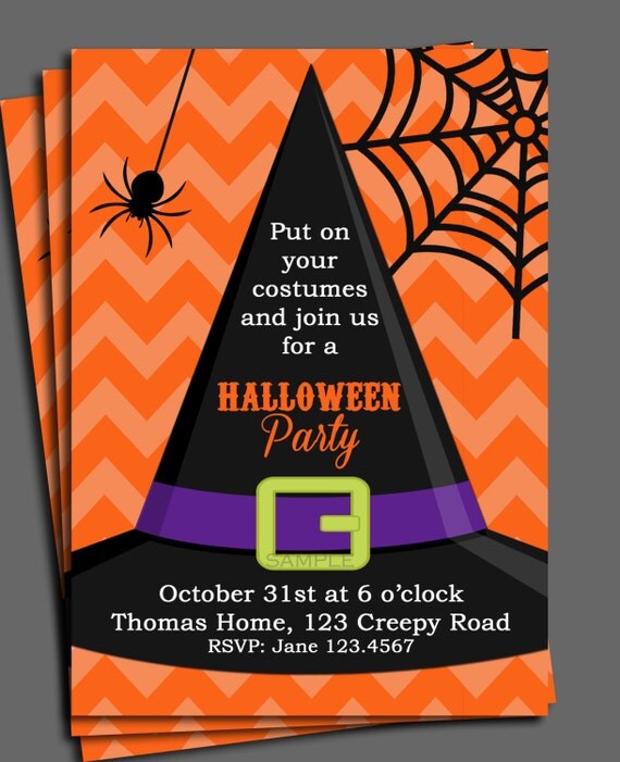 Halloween Invitation Printable Or Printed With FREE