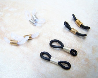 Eyeglass Chains Rubber End Holders, Eyeglass Rubber Ends, 2 Pairs, by Eyewearglamour