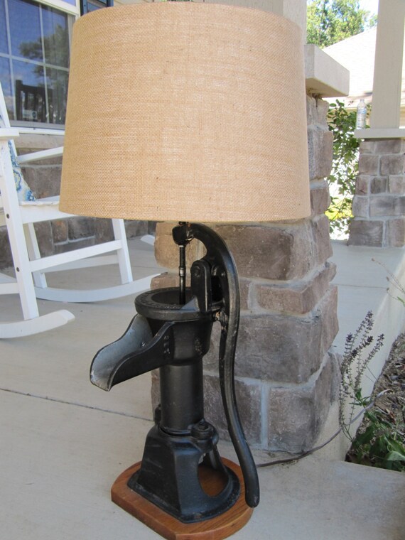 Repurposed 1930's vintage hand water well by BlessHerHeartDesigns