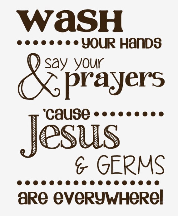 Jesus and Germs decal