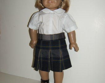 18 inch Doll School Uniform Skirt Plaid 87