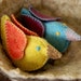 Multicolored FELT Love Birds -- Pure Wool Handmade Felt -- Couple Wedding Cake TOPPERS Weeding Gift