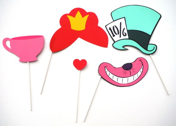 Photo Booth Props Alice In Wonderland Themed 11 Party