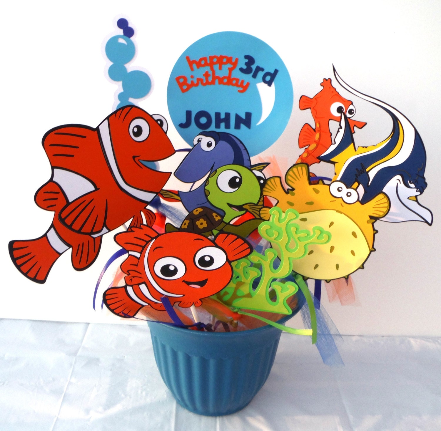 Finding Nemo Themed Party Centerpiece Sticks Set of 10