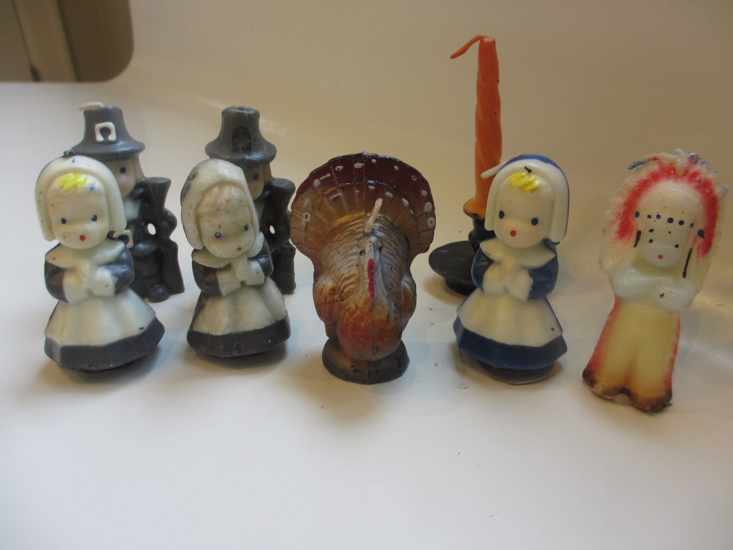 Vintage Lot of Gurley Thanksgiving Candles