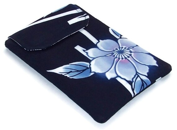 Ipad Mini Case Blue Flower Vintage Kimono by WhimsyWooDesigns