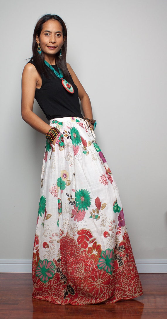 Floor Length Skirt Boho Maxi Skirt : Feel Good Collection II