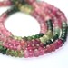 Tourmaline Micro Faceted Rondelles 15 Multi Color Watermelon Pink Green Yellow Brown Semi Precious Gemstone