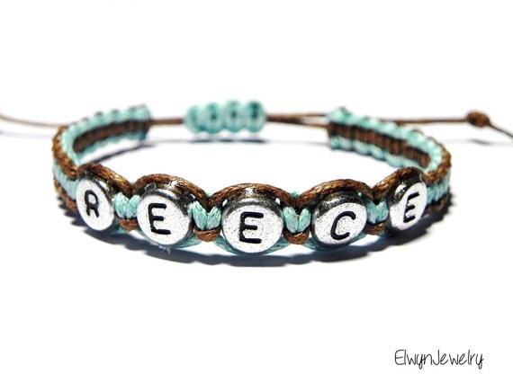 Baby Boy Bracelet Kid Bracelet Name Bracelet Cord Bracelet