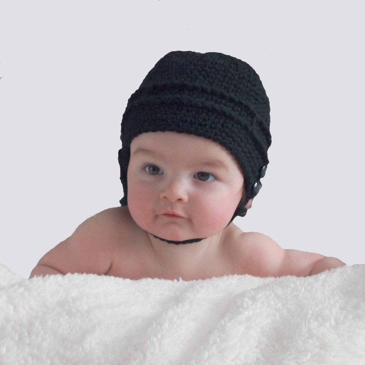 Baby Hockey Hat, Newborn Photo Prop, Crochet Hockey Hat, Halloween Costume, Newborn - il_fullxfull.477444378_mu9w