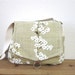 Linen floral messenger bag/ipad messenger bag/bridesmaid gift/Trending items/For her/More/Accessories/Spring fashion/bag/purse/linen bag
