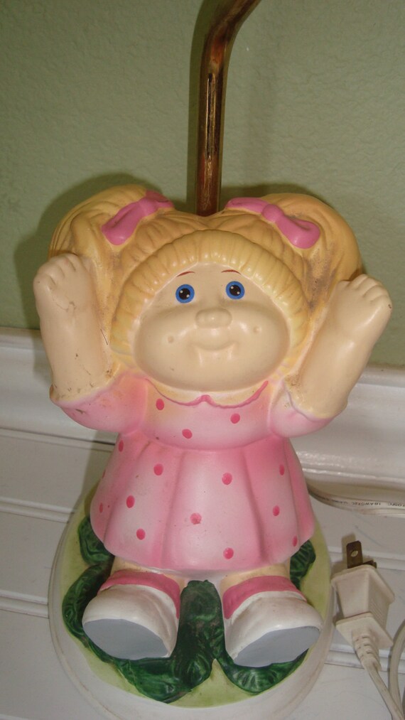 Cabbage Patch Kid Doll Lamp 1983 Vintage Nursery Girls