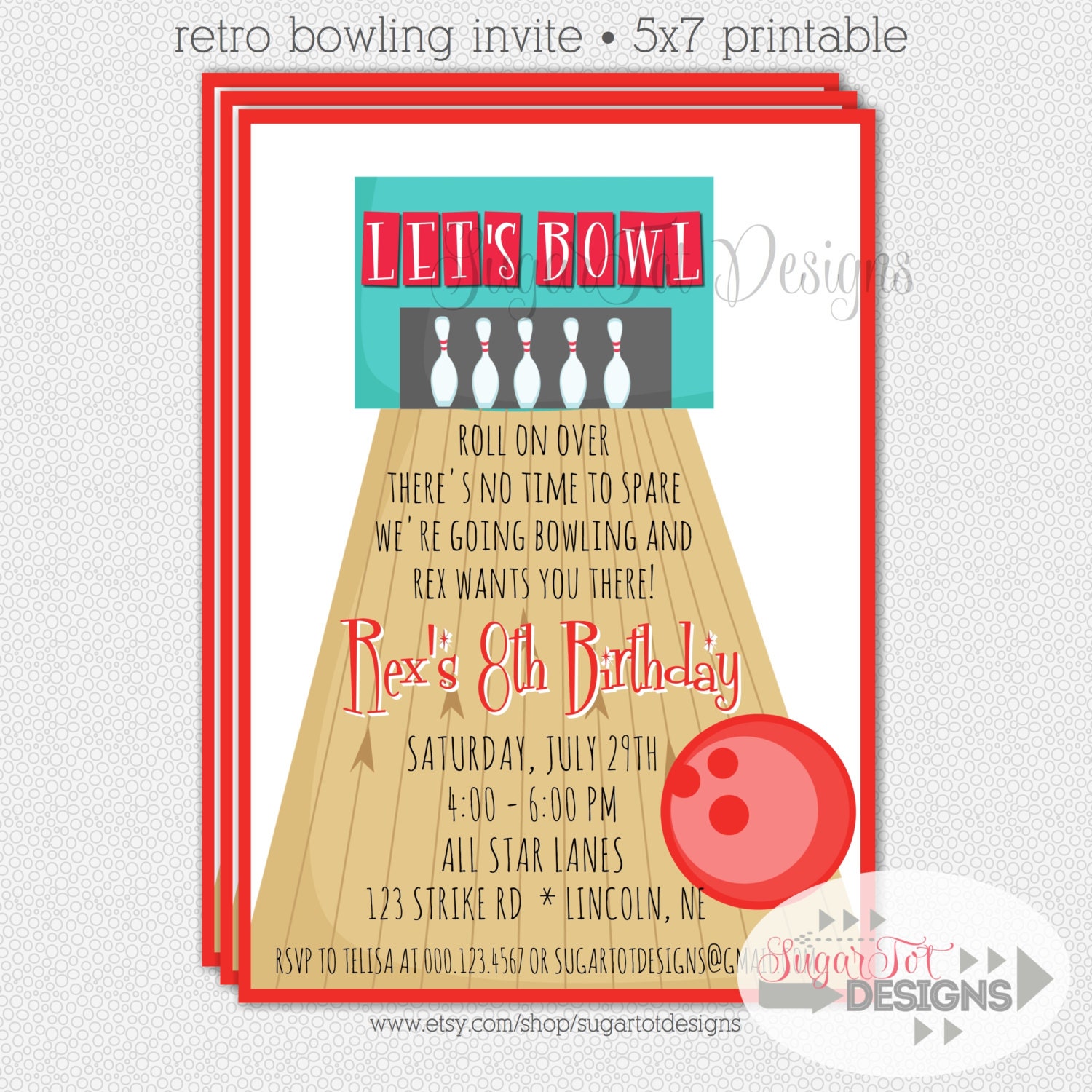 Bowling Party Invitation Wording 6