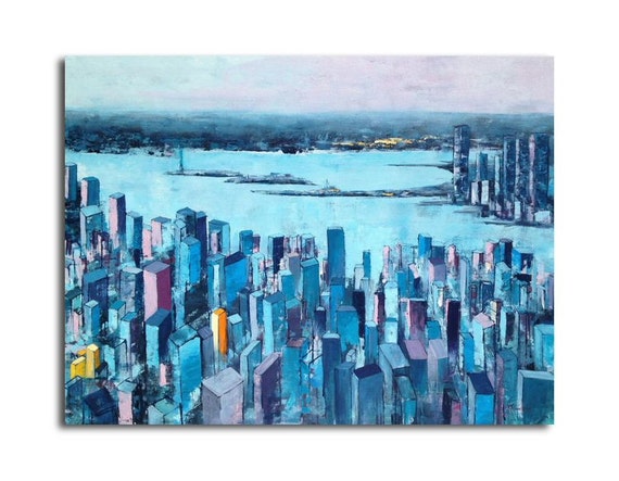 New York city impression Original acrylic painting NYC