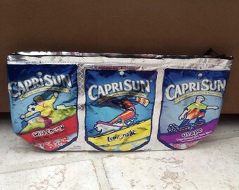 Upcycled bag Capri sun drink pouch Pencil Case or coupon holder K