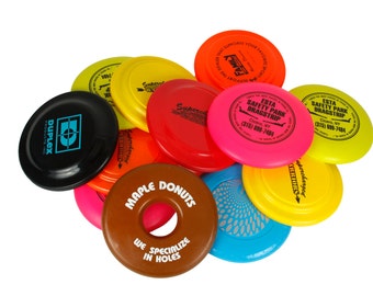 12 Throwing Discs - Frisbee - Vintage - Advertising - Flying Disc