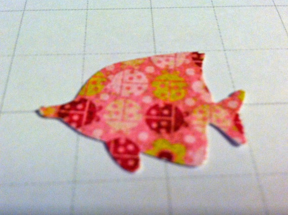 50 Pink red and yellow lady bug print Tang Fish Hand punched die cuts party decorations,Invitations,scrapbooking,  cards