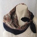 Custom listing Brooch in Antique Silver Finish and Faux Stone and scarf