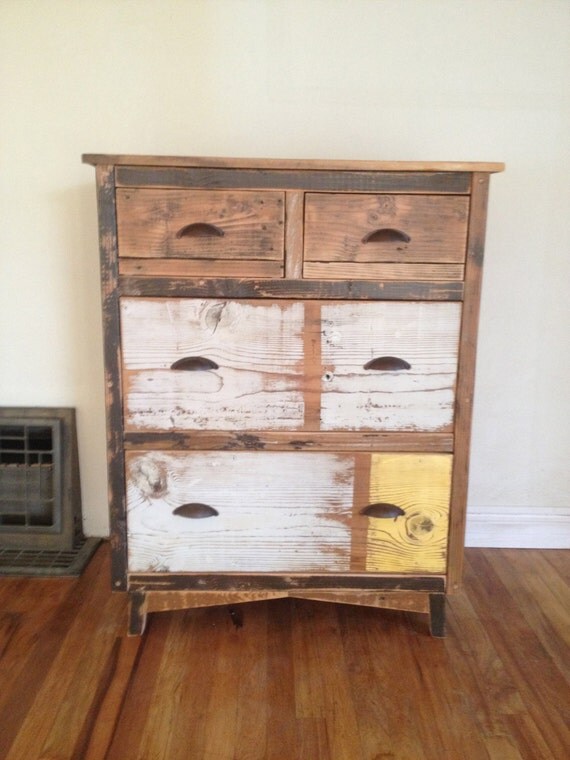 Items similar to Reclaimed Wood Chest of Drawers / Dresser on Etsy