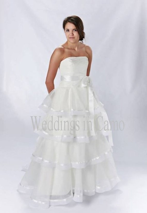  Country  Wedding  Dress  Strapless wedding  dress 