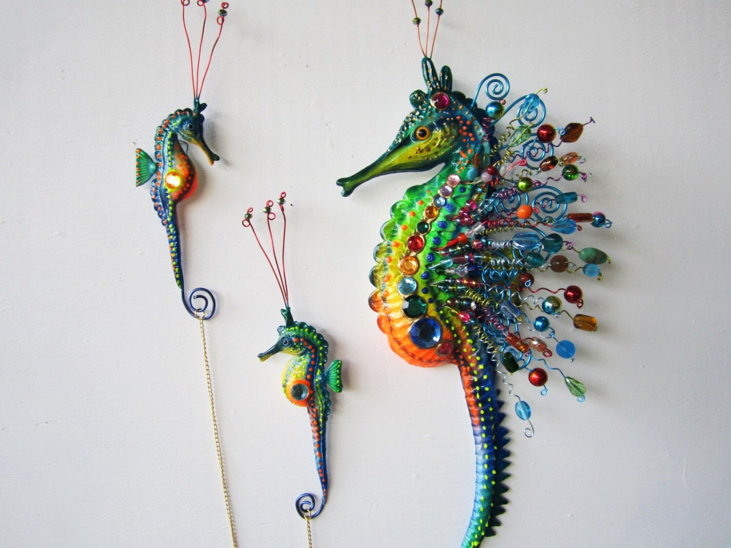 Seahorse art wall sculpture