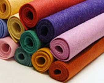 PICK (8) Wool Felt Blend Sheets -U Choose Any Colors and sheet size