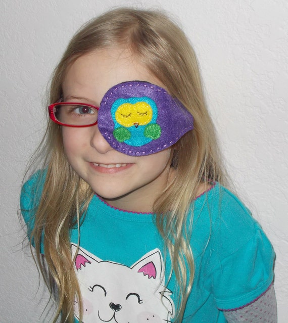 Felt Children's Glasses Eye Patch Custom Made Hand by TEJAKids