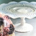 Cake Stand / Milk Glass Cake Stand Pedestal / Cupcake Stand / Truffle Pedestal Dessert Pedestal / Cookie Platter for Custom Wedding Cookies