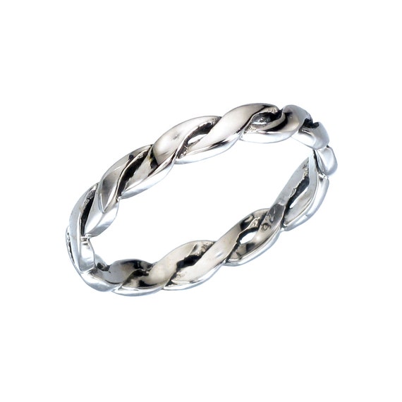 Rope Stacking Sterling Silver Ring ( OP 1118 )