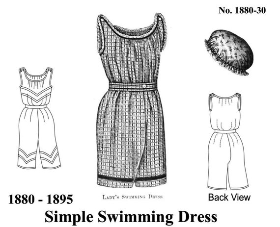 Victorian Bathing Suit Pattern New Easy by MantuaMakerPatterns