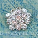 5 to 20 Pieces of Crystal Rhinestone Buttons (26mm) RS-011 Clear with Silver finish- Perfect for wedding embellishments brooch booquets