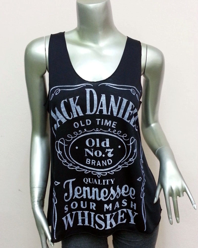 Items similar to Jack Daniels Tank Top T-Shirt Women shirt Whiskey Old ...