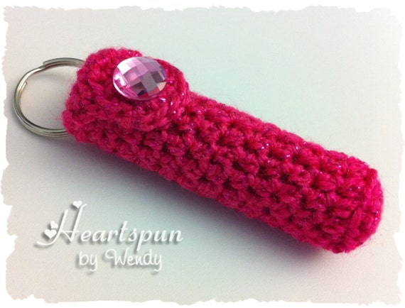 gloss keychain lip Keychain Lip Lip Crochet Holder, Chap Lip Stick, Bling Balm Gloss, for