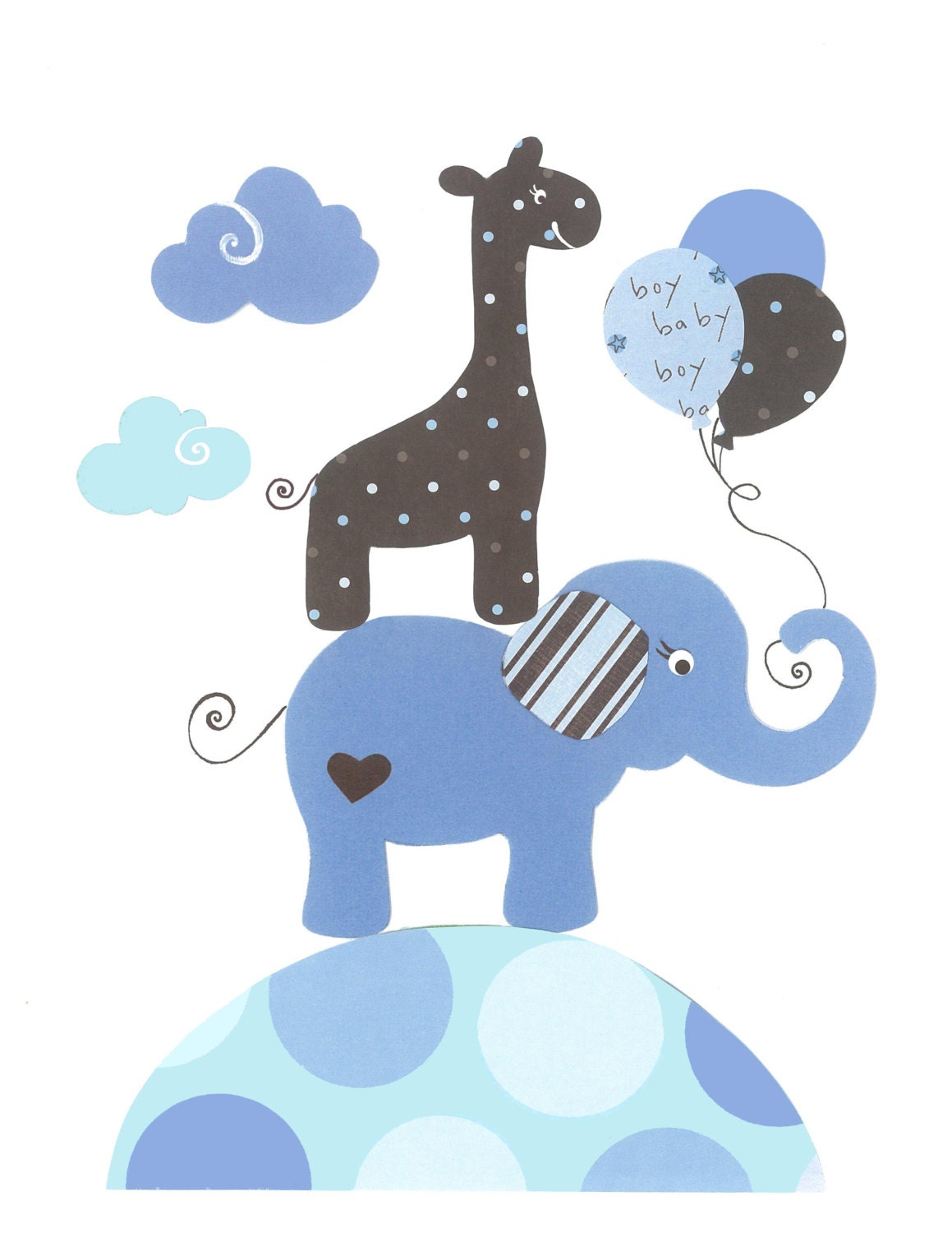 Baby boy nursery Baby giraffe print giraffe by PeanutAndButtons