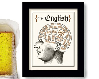 English Language Art, Sherlock, Phrenology Head, London England, Sherlock Holmes, Slang Words Pint Beer