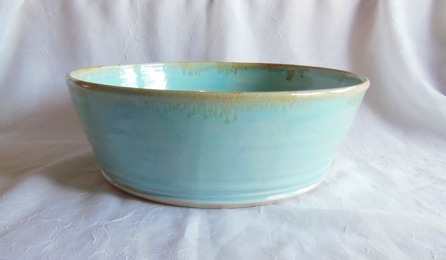 Sea Turtle Vessel Sink by RikaBluePottery on Etsy