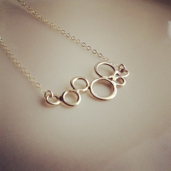 Sterling Silver Bubbles Necklace - Great for wearing every single day