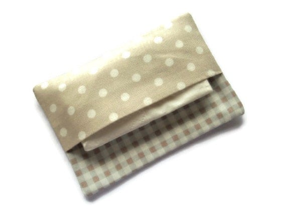 Gingham Fabric Cover for Paper Hankerchiefs  by moodycowdesigns