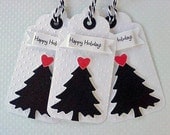 Christmas tags Christmas tree tags Holiday tags set of 3 black and red christmas gift tags Christmas tags Christmas tree tags Holiday tags set of 3 black and red christmas gift tags