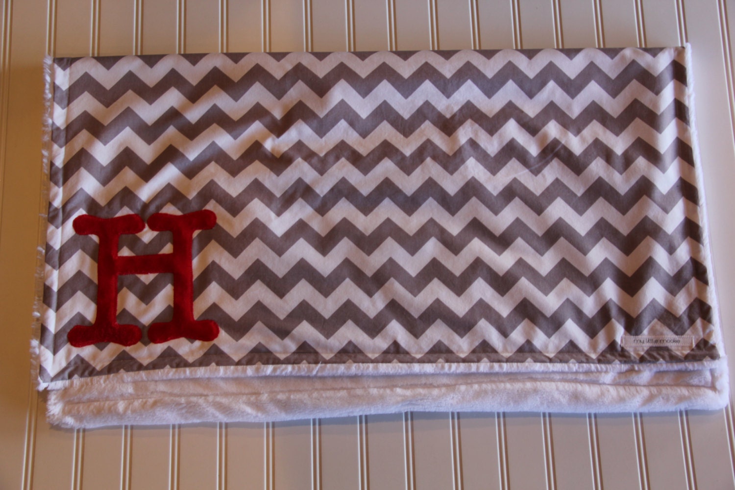 Chevron Blanket Monogrammed Blanket by mylittlemookie on Etsy