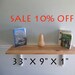 SALE Straight Edge Solid Hardwood Hickory Slab Shelf Top, Table Top, Desk Top, Bench Top, Book Shelf, Work Station, DIY side table 042
