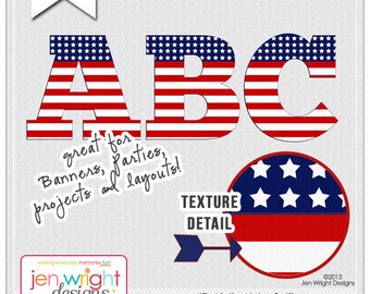 Popular items for patriotic alphabet on Etsy