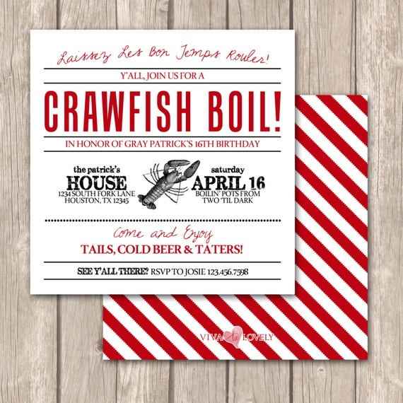 Crawfish Invitation Templates Free 10