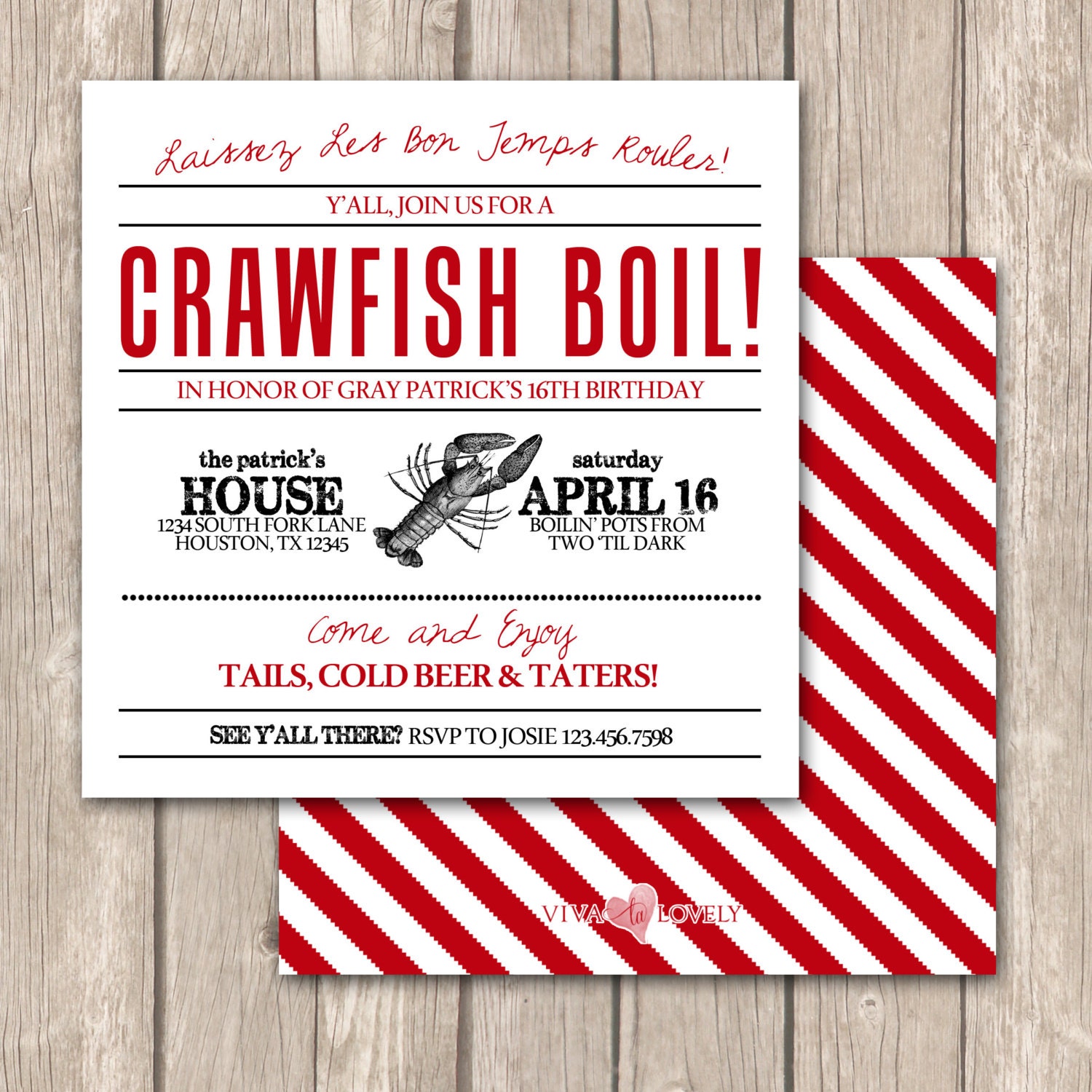 for a lobster party decorations Boil Cajun Crawfish by InvitationsUnique VivaLaLovely Crawfish