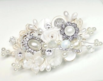 Ivory Bridal Comb- Bridal Hair Accessories- Wedding Hairpiece- Vintage Inspired Hair Piece- Wedding Hair Accessories- Wedding Hair Comb
