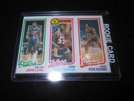 Rookie Card Magic Johnson 1980 Topps by AllNightGarageSale