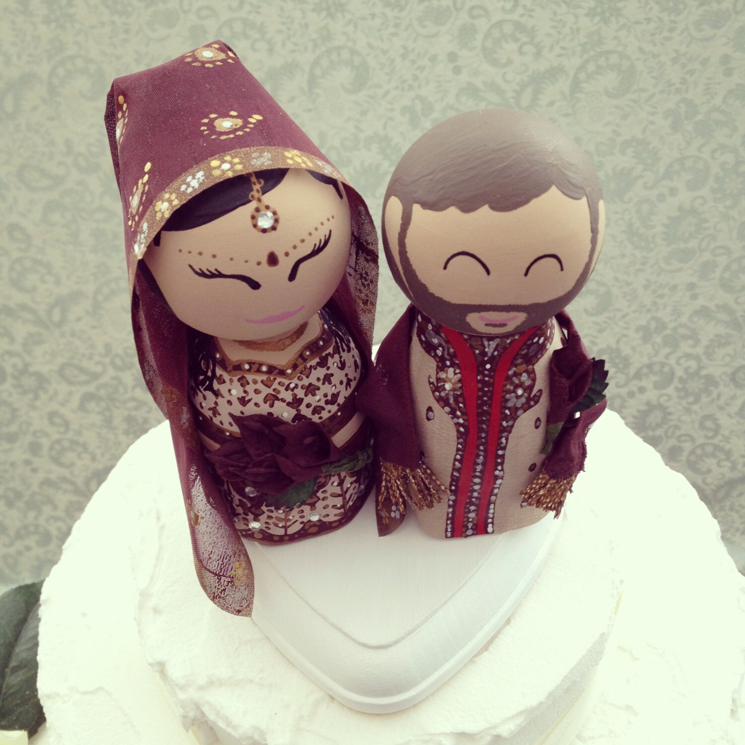 Custom Indian Wedding Cake Topper Custom made for you by DSMeeBee
