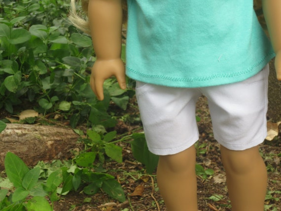 White Denim Shorts - American Girl Clothing